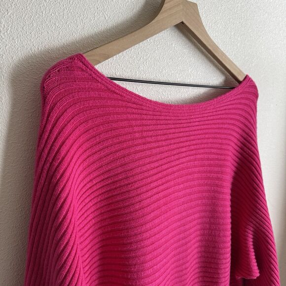 Anthropologie Sweater Womens Small Pink Ribbed Chunky Knit Boho Coastal Colorful - Picture 7 of 16